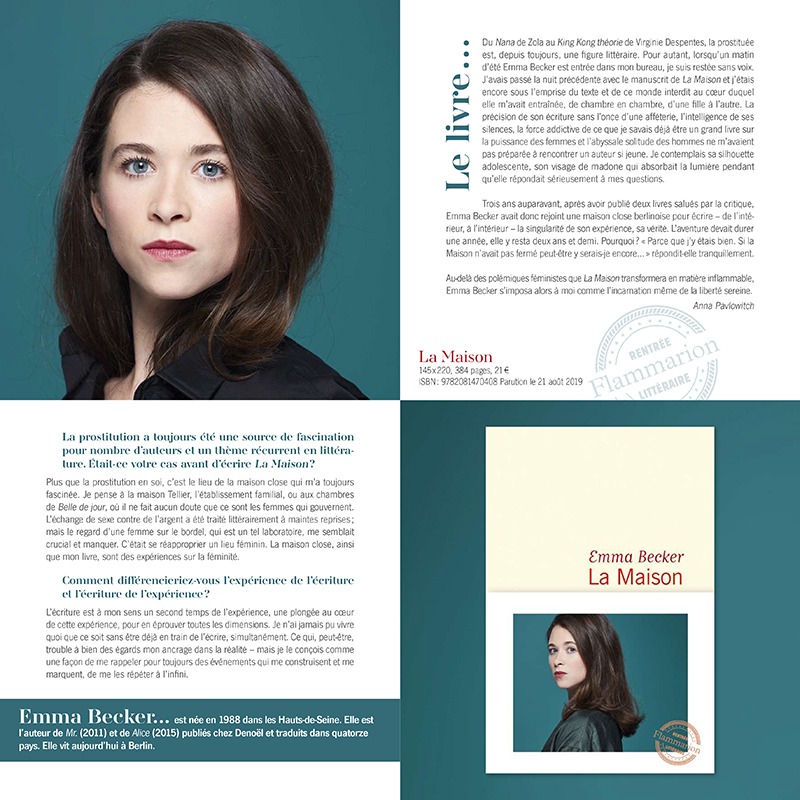 Éditions Flammarion Rentrée Littéraire 2019